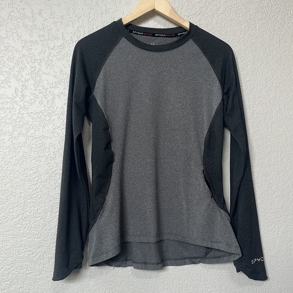 Spyder Tops - Spyder Active Long Sleeve Top Athletic Gray size Medium
